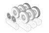 P-47N Wheels 3 type of pattern