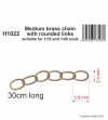 Coarse brass chain with rounded links -s