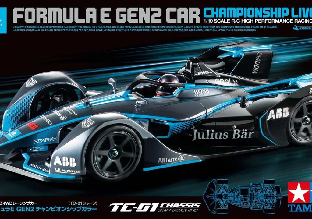 Tamiya 58681 Formula E GEN2 Car - Championship Livery | Plastic