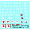 Model T 1917 Ambulance popisky 1/35