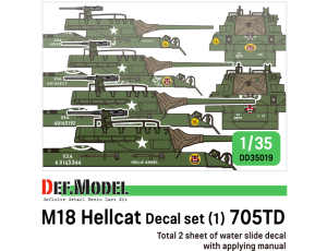 WWII US M18 Hellcat 705TD decal set 1/35