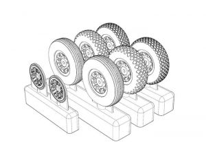 P-47N Wheels 3 type of pattern