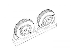 F4U Corsair Late Ribbed Thread Wheel Set