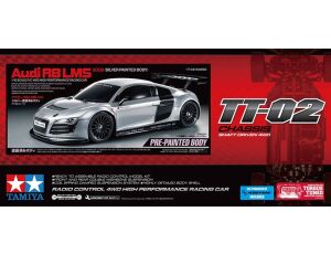 TT-01 Audi R8 LMS 2008 Sil PB 1/10