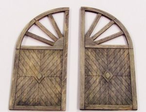 Wooden gate - round