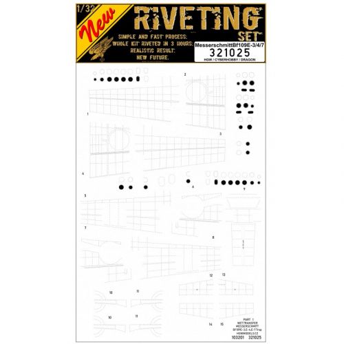 Bf 109E-3/7 nýtovací sada