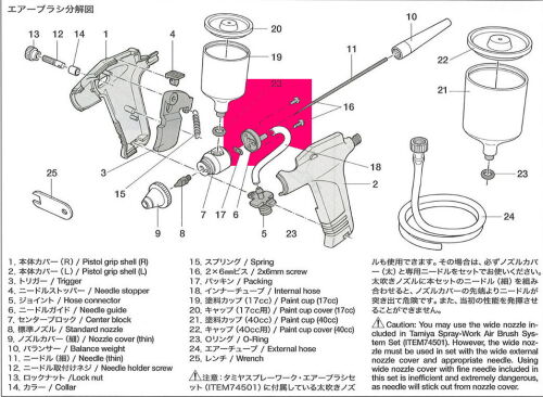 Tamiya 9807005 74520 Needle Guide Set pos.6,16,17