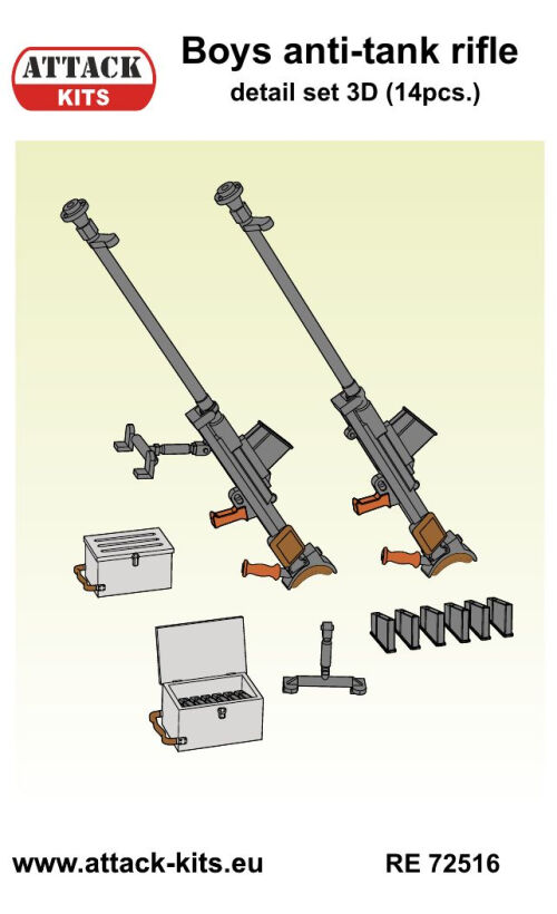 Boys anti-tank rifle detail set 3D 1/72