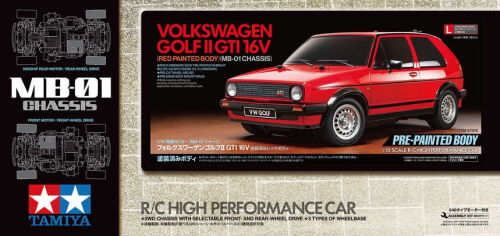 MB-01 VW Golf II 16V Red PB 1/10