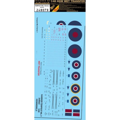 Tempest Mk.V serie 1 Markingy+popisky