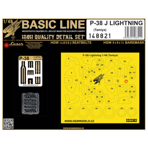 P-38J Lightning(laser) Basic Line 1/48