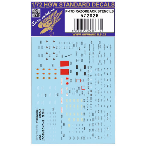 P-47D Razorback Stencils | Plastic Kits - RC Cars - Paints - Accessories