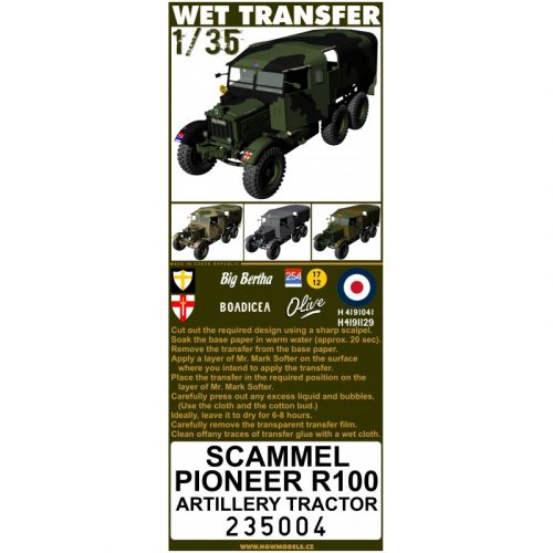 Scammel Pioneer R 100 popisky 1/35