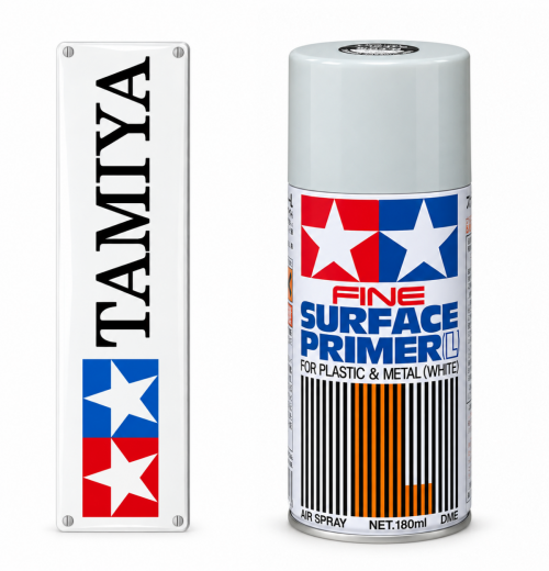 Fine Surface Primer L for Plastic & Metal (Light Gray)