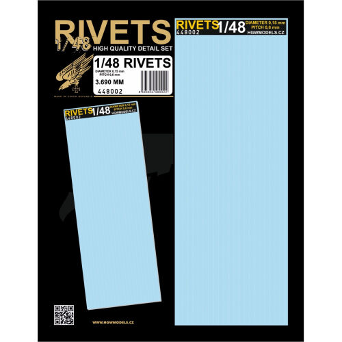 Volné řady nýtů - Rivets (0.15/0.6) 1/48